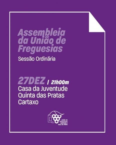 Sess&atilde;o Ordin&aacute;ria da Assembleia da Uni&atilde;o de Freguesias